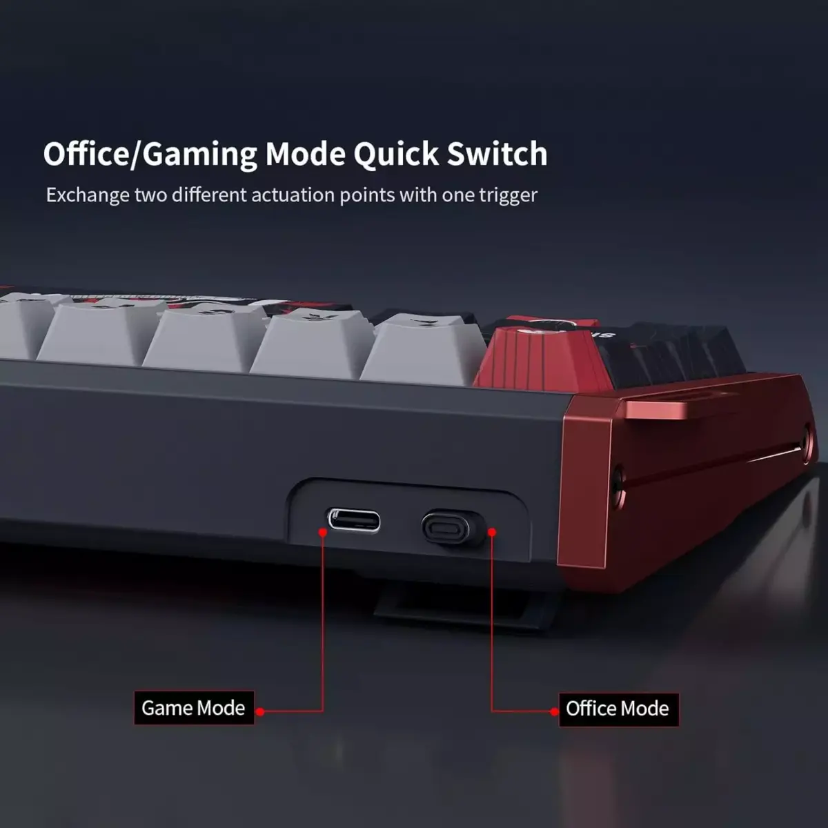 SKYLOONG GK68 HE Pro CNC Aluminum RGB Gaming Magnetic Keyboard - Magnetic Switch Hall Effect Hot Swappable - 8000 Hz Polling - Rate Rapid Trigger 0.01mm (Blackberry)
