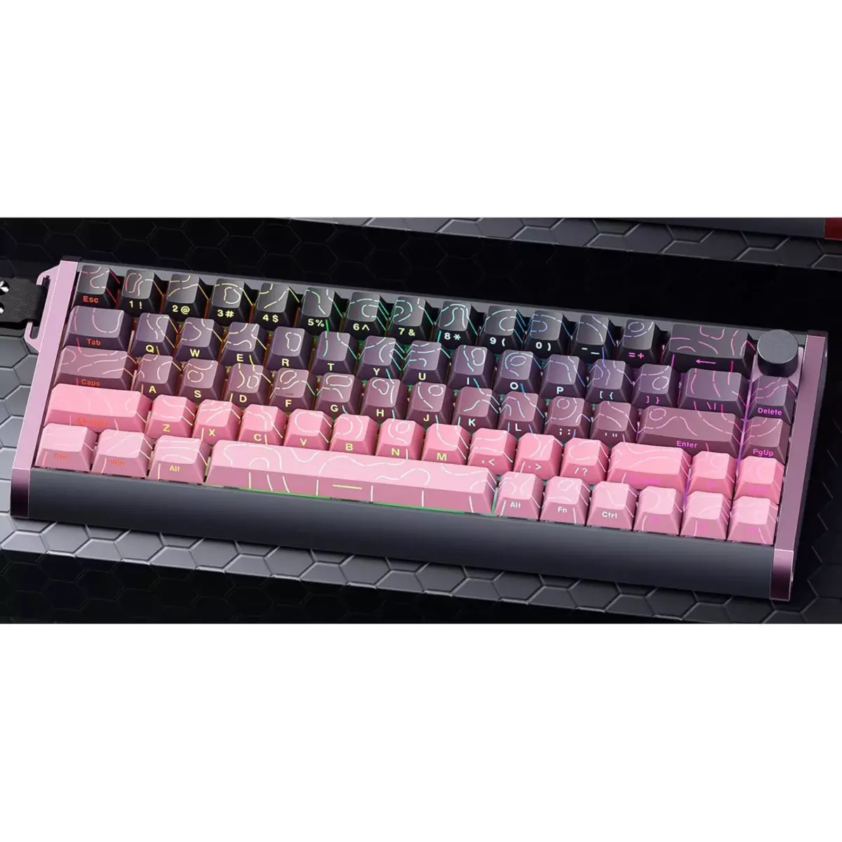 SKYLOONG GK68 HE Pro CNC Aluminum RGB Gaming Magnetic Keyboard - Magnetic Switch Hall Effect Hot Swappable - 8000 Hz Polling - Rate Rapid Trigger 0.01mm (Blackberry)