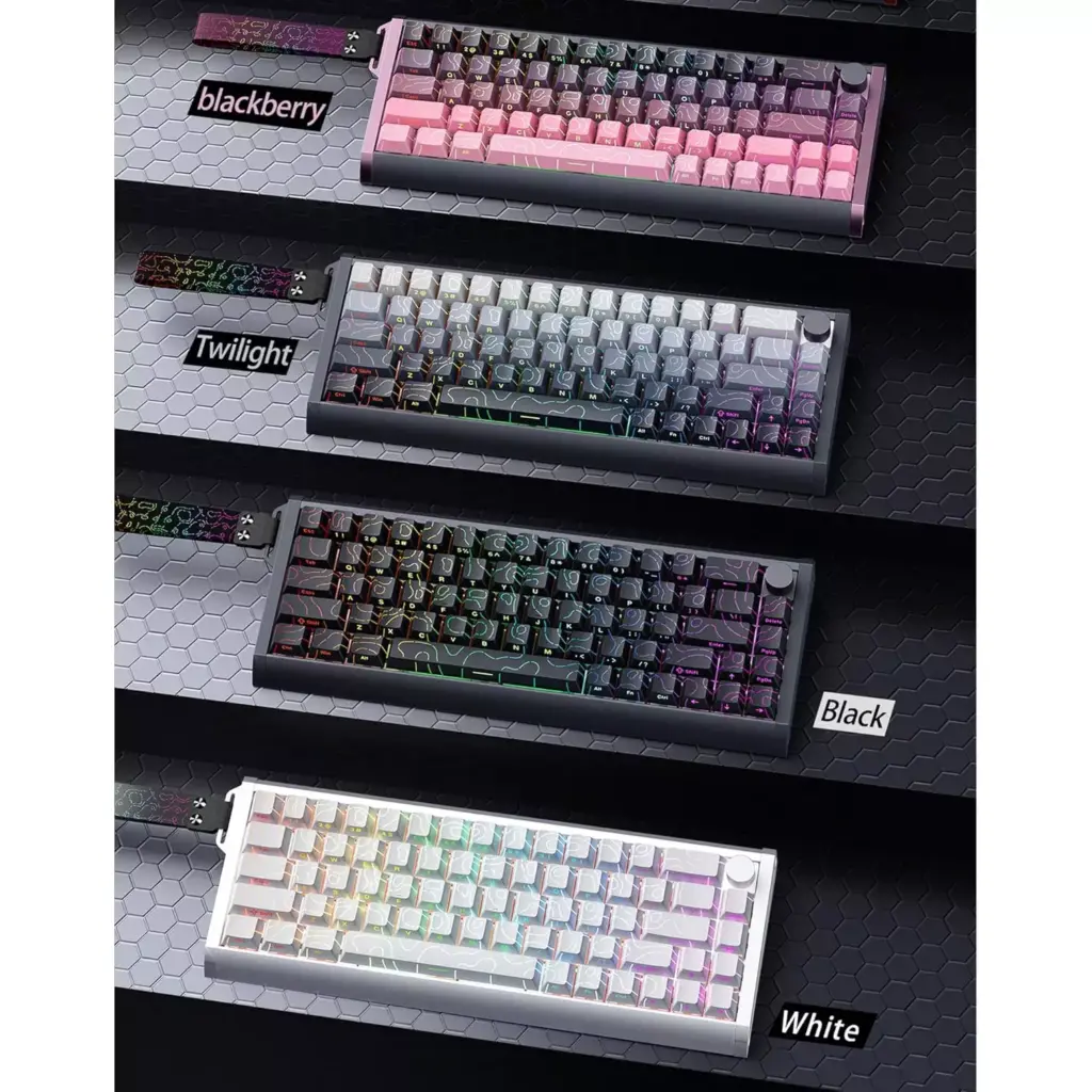 SKYLOONG GK68 HE Pro CNC Aluminum RGB Gaming Magnetic Keyboard - Magnetic Switch Hall Effect Hot Swappable - 8000 Hz Polling - Rate Rapid Trigger 0.01mm (Blackberry)
