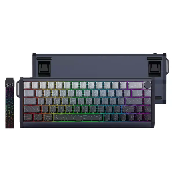 SKYLOONG GK68 HE Pro CNC Aluminum RGB Gaming Magnetic Keyboard - Magnetic Switch Hall Effect Hot Swappable - 8000 Hz Polling - Rate Rapid Trigger 0.01mm (Twilight)