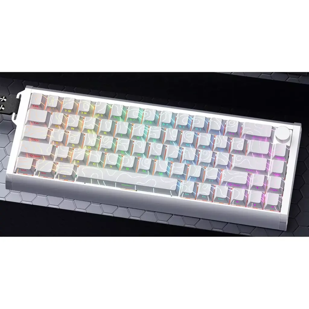 SKYLOONG GK68 HE Pro CNC Aluminum RGB Gaming Magnetic Keyboard - Magnetic Switch Hall Effect Hot Swappable - 8000 Hz Polling - Rate Rapid Trigger 0.01mm (White)