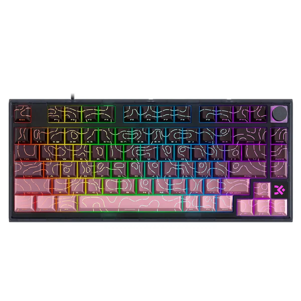 SKYLOONG GK75 HE RGB Gaming Magnetic Keyboard - Magnetic Switch Hall Effect Hot Swappable - 8000 Hz Polling - Rate Rapid Trigger 0.01mm (BlackBerry)