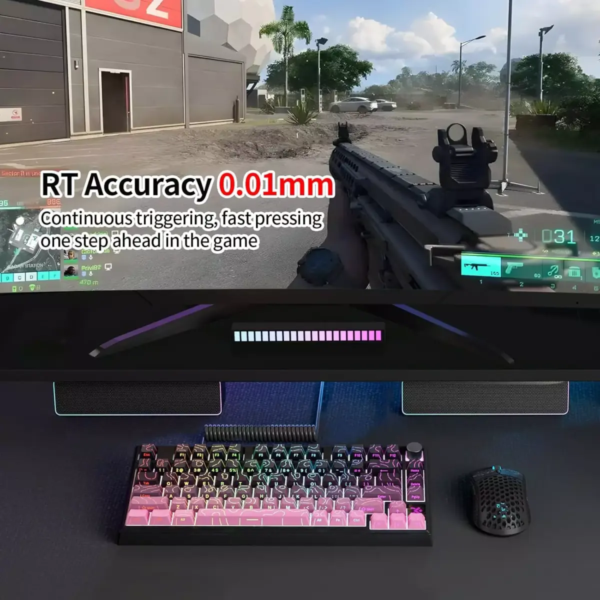 SKYLOONG GK75 HE RGB Gaming Magnetic Keyboard - Magnetic Switch Hall Effect Hot Swappable - 8000 Hz Polling - Rate Rapid Trigger 0.01mm (BlackBerry)