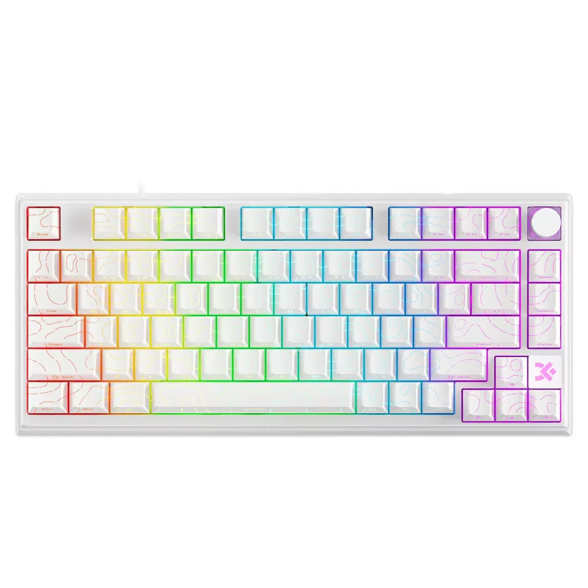SKYLOONG GK75 HE RGB Gaming Magnetic Keyboard - Magnetic Switch Hall Effect Hot Swappable - 8000 Hz Polling - Rate Rapid Trigger 0.01mm (White)