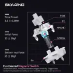SKYLOONG GK75 HE RGB Gaming Magnetic Keyboard - Magnetic Switch Hall Effect Hot Swappable - 8000 Hz Polling - Rate Rapid Trigger 0.01mm (White)