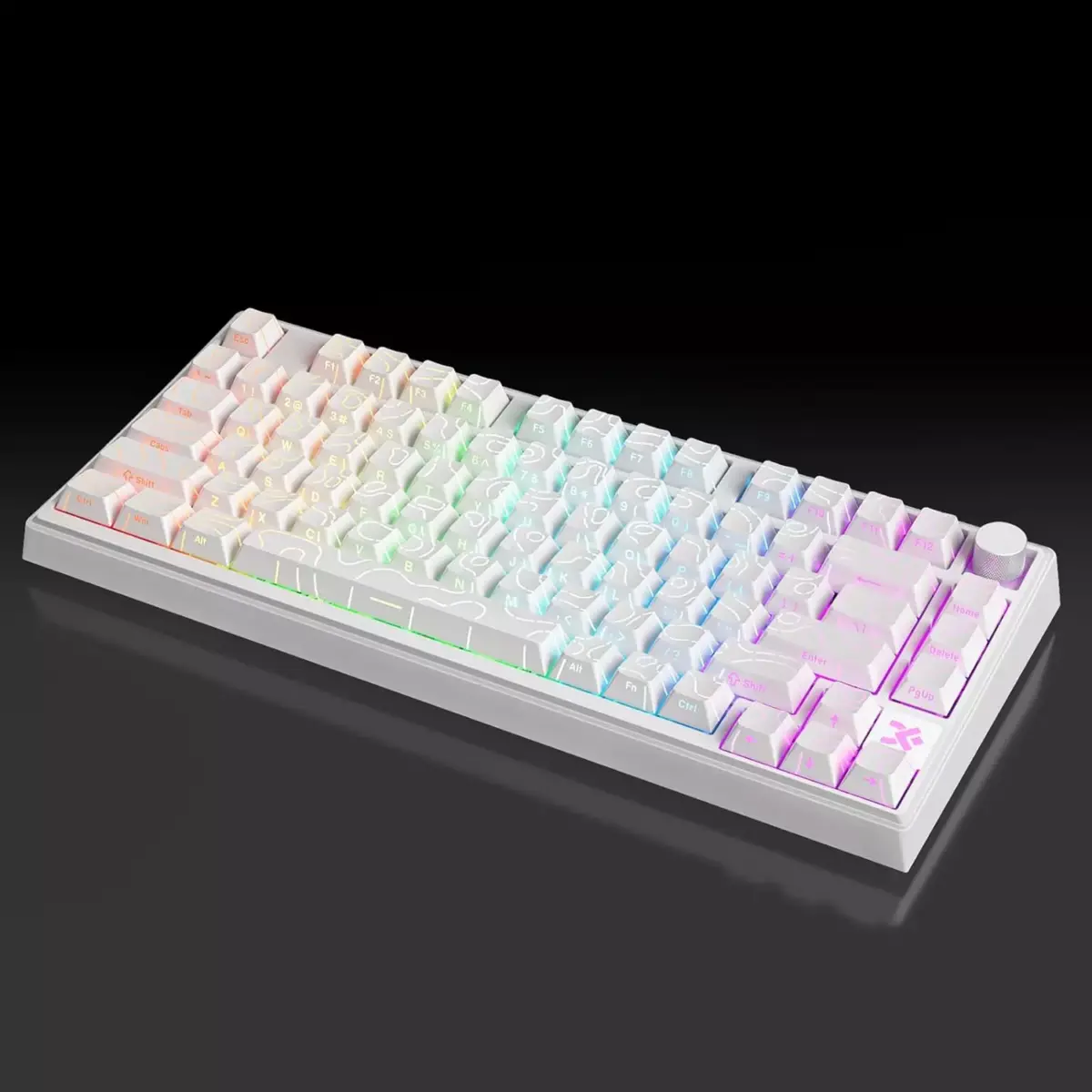 SKYLOONG GK75 HE RGB Gaming Magnetic Keyboard - Magnetic Switch Hall Effect Hot Swappable - 8000 Hz Polling - Rate Rapid Trigger 0.01mm (White)