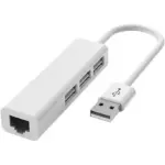 USB A to 3-Port + RJ45 Adapter