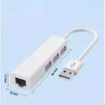 USB A to 3-Port + RJ45 Adapter