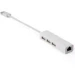 USB A to 3-Port + RJ45 Adapter