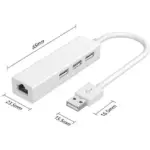 USB A to 3-Port + RJ45 Adapter