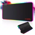 WOTEK RGB Gaming Mouse Pad - Size 800 X 400 X 4 MM -14 Lighting Modes - Spill-Resistant Smooth Surface (Black)