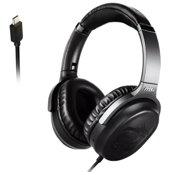 MSI H901GC USB-C Gaming Headset, Built-in Mic, Noise Cancellation USB C (Tray)
