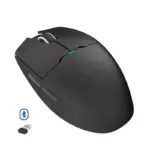AIGO GM80 Plus 3 Mode Wireless, Bluetooth & Wired Gaming Mouse - 12,000 DPI Optical Sensor PAW3311 - Lightweight 52G - Polling Rate 1000 Hz (Black)