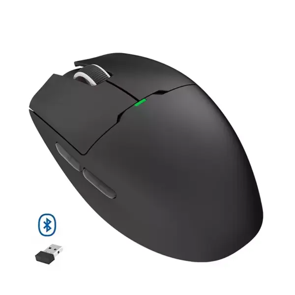 AIGO GM80 Plus 3 Mode Wireless, Bluetooth & Wired Gaming Mouse - 12,000 DPI Optical Sensor PAW3311 - Lightweight 52G - Polling Rate 1000 Hz (Black)