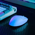AIGO GM80 Plus 3 Mode Wireless, Bluetooth & Wired Gaming Mouse - 12,000 DPI Optical Sensor PAW3311 - Lightweight 52G - Polling Rate 1000 Hz (Blue)