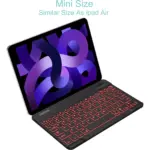 Arteck Universal Bluetooth Keyboard Backlit Ultra Light Slim Portable Built in Rechargeable 6-Month Battery (English & Arabic)