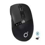 EWEADN Q2 Dual Mode Wireless, Bluetooth Silent Click Mouse - Optical Sensor 1600PDI Rechargeable USB C with Display