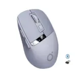 EWEADN Q2 Dual Mode Wireless, Bluetooth Silent Click Mouse - Optical Sensor 1600PDI Rechargeable USB C with Display (Blue)