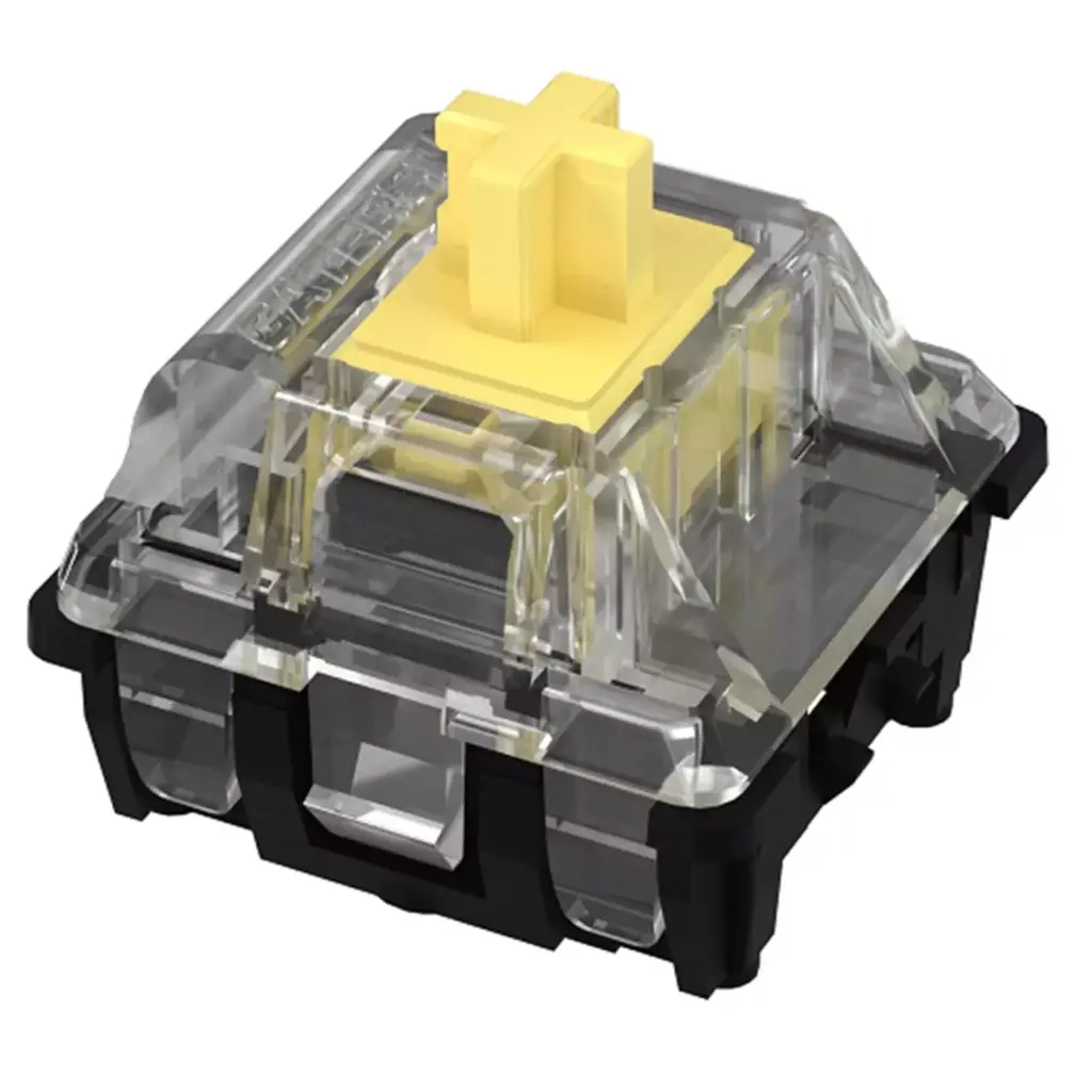 GATERON Optical Yellow Keyboard Switches, 35gf RGB Infrared Path Linear Switches for Optical Keyboard (35 Pcs)