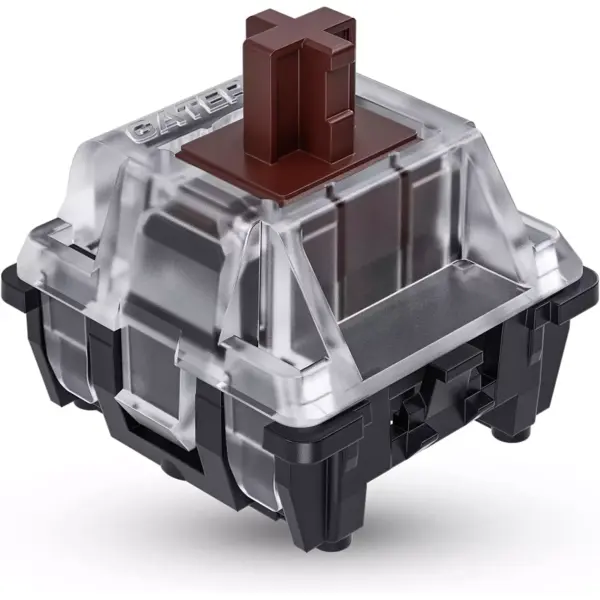 GATERON Optical Brown Keyboard Switches, 55gf RGB Infrared Path Tactile Switches for Optical Keyboard (35 Pcs)
