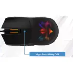 JeDEL GM1320 RGB Gaming Mouse - Optical Sensor 7200 DPI - Polling Rate 1000Hz - 7 Buttons Braided cable