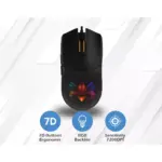 JeDEL GM1320 RGB Gaming Mouse - Optical Sensor 7200 DPI - Polling Rate 1000Hz - 7 Buttons Braided cable