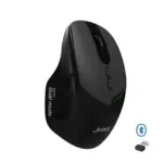 JeDEL WD155 Wireless 2.4Ghz , Bluetooth Rechargeable Mouse - Optical Sensor 2000 DPI - 7 Buttons With 2 Side Buttons (Black)