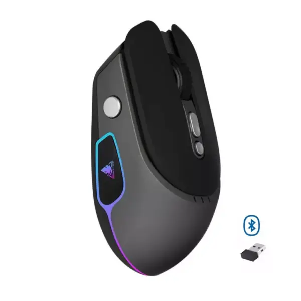 JeDEL WH104 Wireless 2.4Ghz , Bluetooth Rechargeable Mouse - Optical Sensor 3200 DPI - 6 Buttons