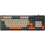 Jedel K32 RGB Multimedia Keyboard Silent Wired USB (ArabicEnglish key) – RGB backlit effects With Side Lighting – Waterproof 104 BPT keys For GamingBusinessPCWin