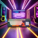 Jedel K32 RGB Multimedia Keyboard Silent Wired USB (ArabicEnglish key) – RGB backlit effects With Side Lighting – Waterproof 104 BPT keys For GamingBusinessPCWin