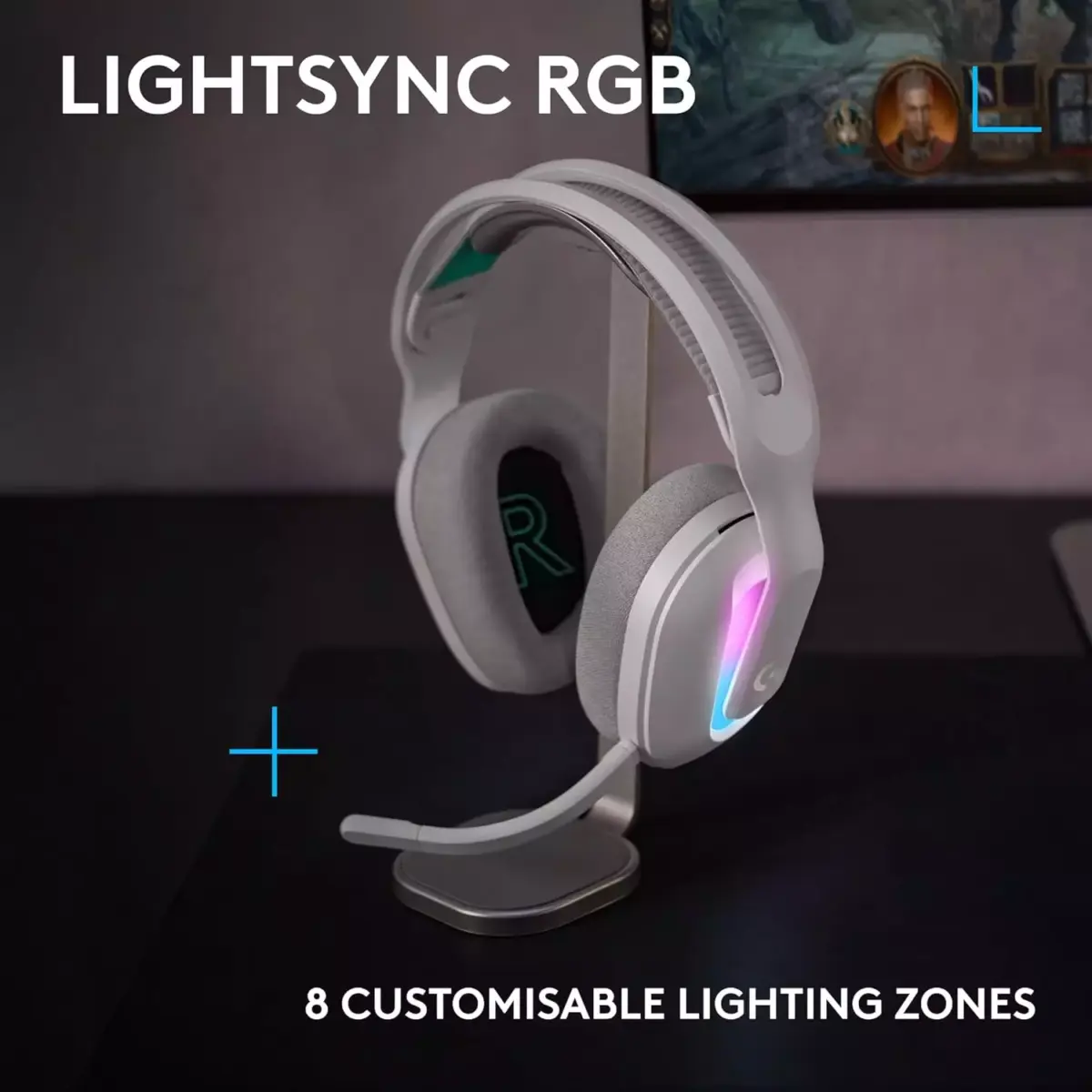 Logitech G522 Tri-Connectivity with LIGHTSPEED, Bluetooth, USB Gaming Headset, LIGHTSYNC RGB, Full Bandwidth Mic & Advanced Synchronised Audio (Black)