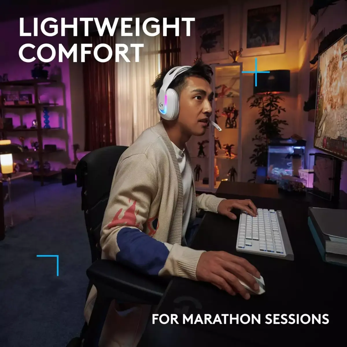 Logitech G522 Tri-Connectivity with LIGHTSPEED, Bluetooth, USB Gaming Headset, LIGHTSYNC RGB, Full Bandwidth Mic & Advanced Synchronised Audio (Black)