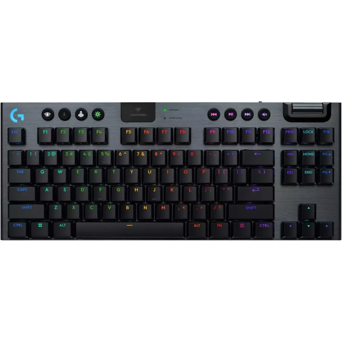 Logitech G915 X Lightspeed TKL Wireless Mechanical Gaming Keyboard, Double-Shot PBT Keycaps, Fully Programmable Keys, RGB Backlit MacPC Gaming Keyboards, Aluminum Finish, GL Tactile Switches, Black