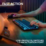 Logitech G915 X Lightspeed TKL Wireless Mechanical Gaming Keyboard, Double-Shot PBT Keycaps, Fully Programmable Keys, RGB Backlit MacPC Gaming Keyboards, Aluminum Finish, GL Tactile Switches, Black