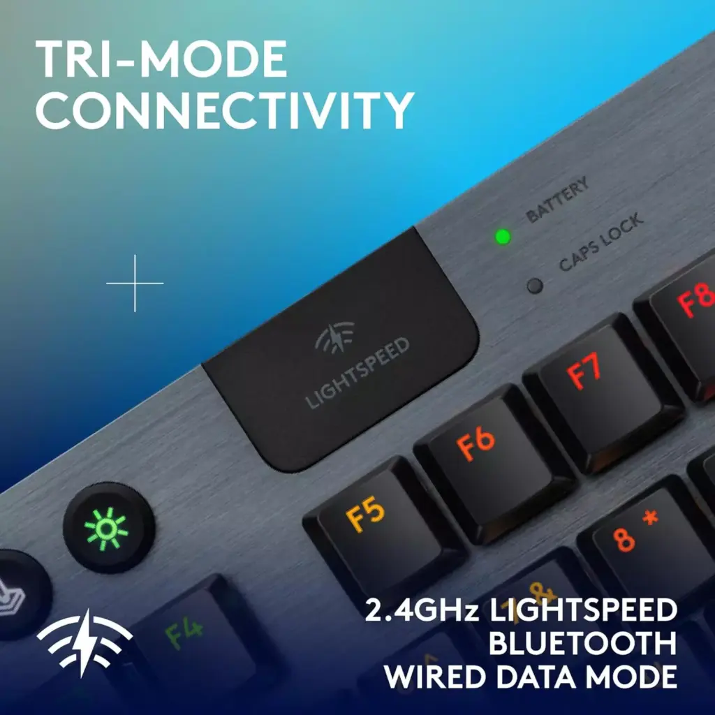 Logitech G915 X Lightspeed TKL Wireless Mechanical Gaming Keyboard, Double-Shot PBT Keycaps, Fully Programmable Keys, RGB Backlit MacPC Gaming Keyboards, Aluminum Finish, GL Tactile Switches, Black