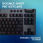 Logitech G915 X Lightspeed TKL Wireless Mechanical Gaming Keyboard, Double-Shot PBT Keycaps, Fully Programmable Keys, RGB Backlit MacPC Gaming Keyboards, Aluminum Finish, GL Tactile Switches, Black