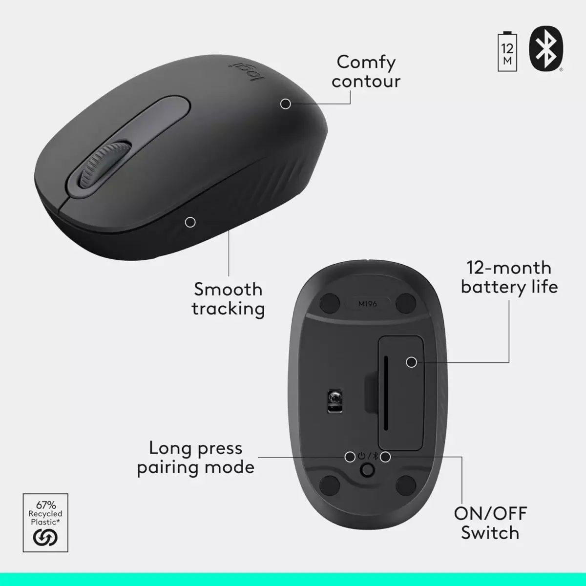 Logitech MK250 Bluetooth Wireless Mouse and Keyboard Combo (Arabic)