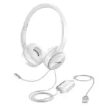 MPOW PA071A USB, 3.5MM Headset with Noise Cancelling Microphone for Work Office Online Class Skype Zoom Meeting (Blue)