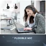 MPOW PA071A USB, 3.5MM Headset with Noise Cancelling Microphone for Work Office Online Class Skype Zoom Meeting (Blue)
