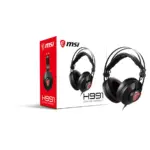 MSI H991 Wired Gaming Headset, Built-in Mic, Noise Cancellation, In-line Control, Ergo Design, Adjustable Headband for PC, PS4, PS5, Xbox One, Switch, Notebook/Mobile