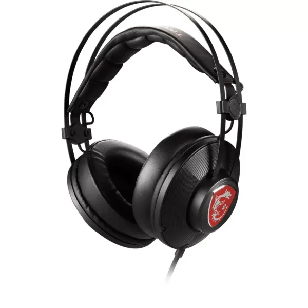 MSI H991 Wired Gaming Headset, Built-in Mic, Noise Cancellation, In-line Control, Ergo Design, Adjustable Headband for PC, PS4, PS5, Xbox One, Switch, Notebook/Mobile