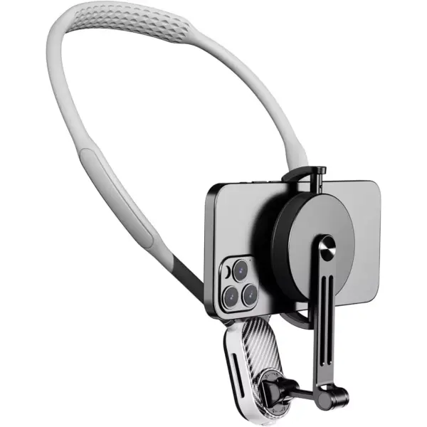 Magnetic Neck Mount for Phones, POV Phone Holder Hand Free Chest Stand Video Recording Vlog for iPhone 16 15 14 13 Android Phones