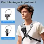 Magnetic Neck Mount for Phones, POV Phone Holder Hand Free Chest Stand Video Recording Vlog for iPhone 16 15 14 13 Android Phones