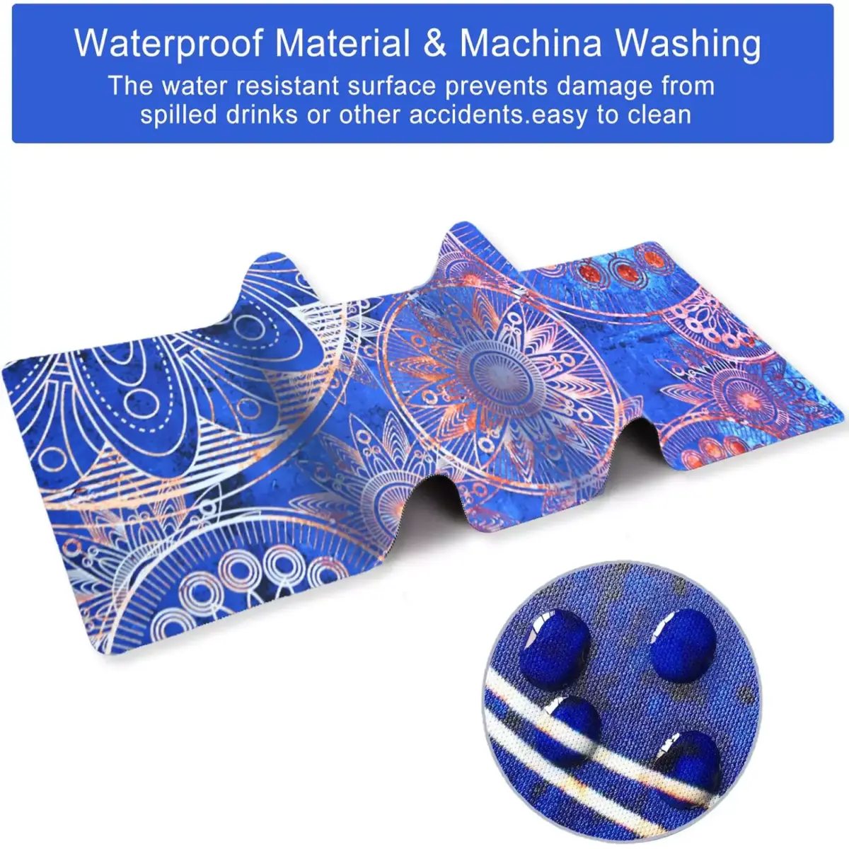 Mandala Design Gaming Mouse Pad - Extended Size 80 x 30 CM