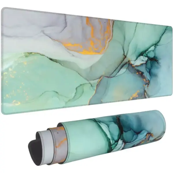 Marble Green Gaming Mouse Pad - Extended Size 80 x 40 CM