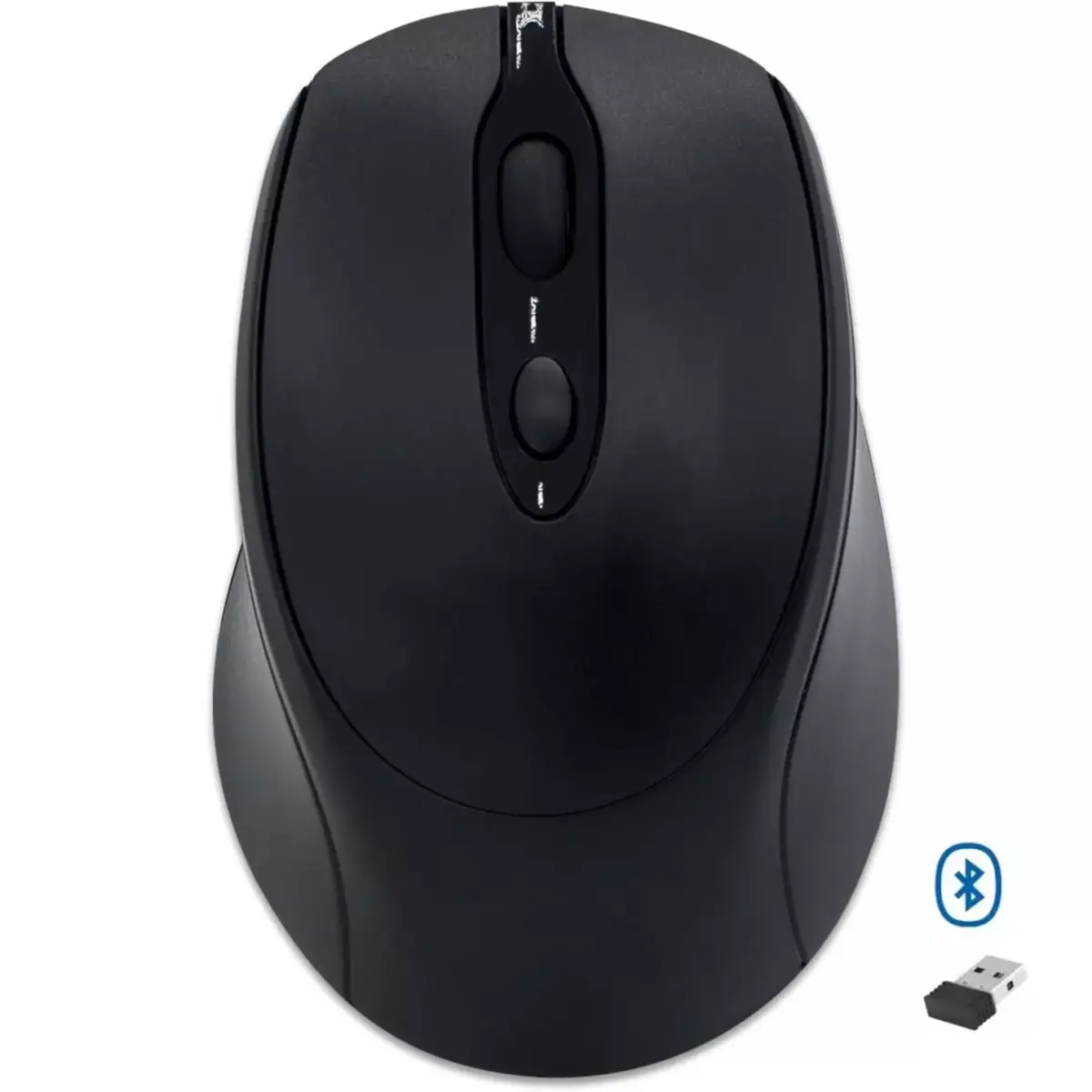 Nengshi M256 Dual Mode Wireless, Bluetooth  Silent Click Mouse - Optical Sensor 1600 DPI Rechargeable USB C (Black)