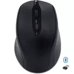 Nengshi M256 Dual Mode Wireless, Bluetooth Silent Click Mouse - Optical Sensor 1600 DPI Rechargeable USB C (Black)