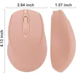 Nengshi M256 Dual Mode Wireless, Bluetooth Silent Click Mouse - Optical Sensor 1600 DPI Rechargeable USB C (Pink)