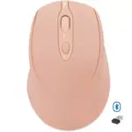 Nengshi M256 Dual Mode Wireless, Bluetooth Silent Click Mouse - Optical Sensor 1600 DPI Rechargeable USB C (Pink)