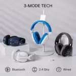 Redragon H878 SKULD PRO Wireless / Bluetooth / Wired Gaming Headset - 7.1 Surround Sound (Black&Gray)